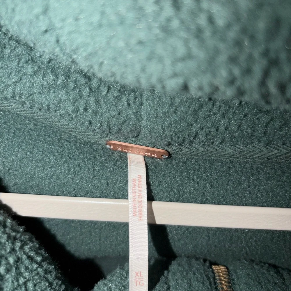 Free People Green Fleece Quarter-Zip Pullover - Picture 5 of 5